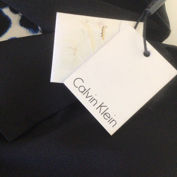 CALVIN KLEIN LEOPARD PRINT BLOUSE NWT LARGE - Picture 8 of 12